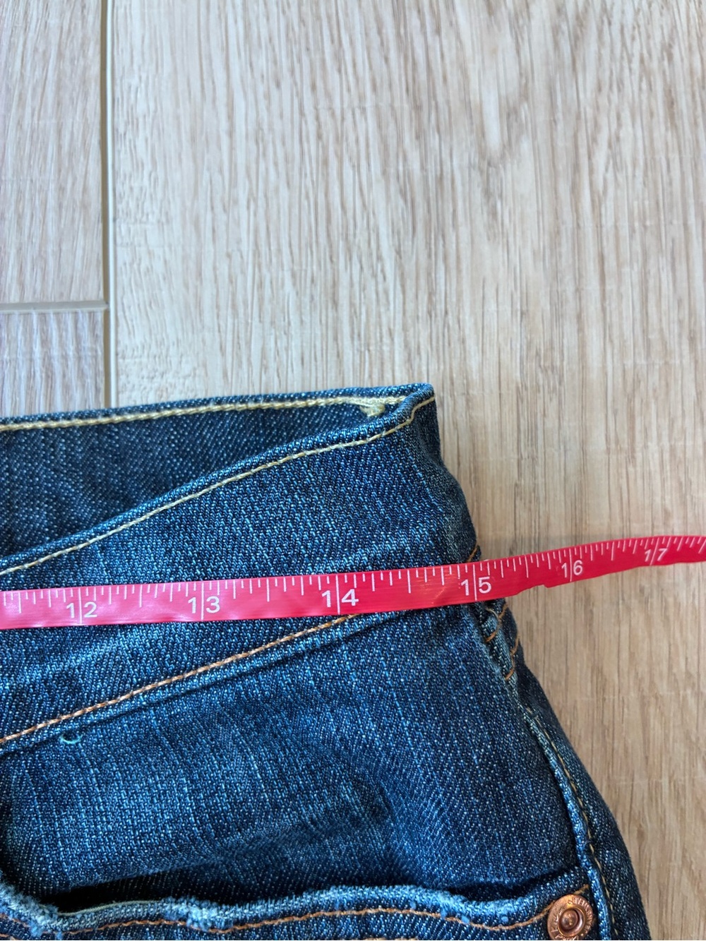 David Kahn Women's Dark Blue Bootcut Jeans medium rise 6p EUC embroidered pocket - Picture 3 of 6